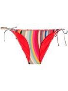 Paul Smith Swirl Print Tie-side Bikini Bottoms - Red