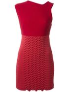Jay Ahr Origami Panel Dress, Women's, Size: 34, Red, Polyester/spandex/elastane/silk