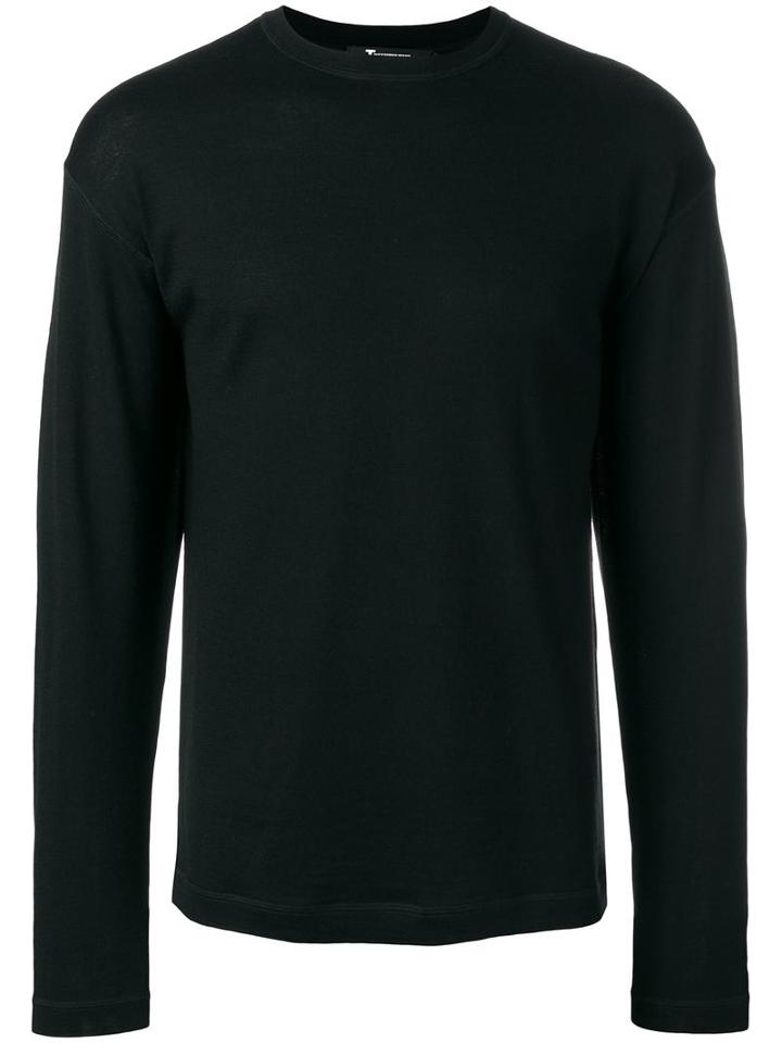 T By Alexander Wang Plain Sweatshirt, Men's, Size: Medium, Black, Merino