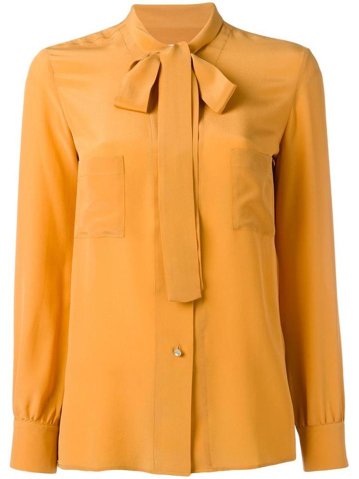 Golden Goose Deluxe Brand Chicago Shirt, Women's, Size: Large, Yellow/orange, Silk