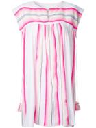 Lemlem Striped Short Dress, Women's, Size: Large, White, Cotton/acrylic