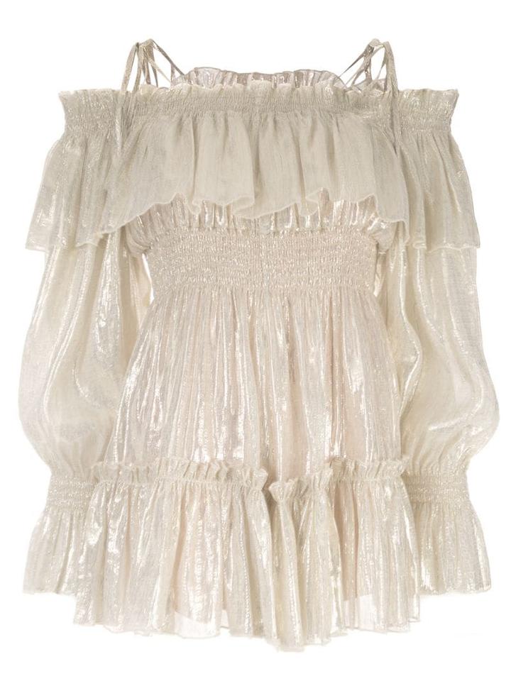Alice Mccall Champers Off-the-shoulder Playsuit - Gold