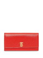 Burberry Monogram Motif Grainy Leather Continental Wallet - Red