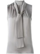 Eleventy Tie Neck Blouse
