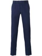 Pt01 - Slim-fit Chino Trousers - Men - Cotton/linen/flax - 48, Blue, Cotton/linen/flax