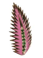 Alison Lou Palm Leaf Earring, Women's, Pink/purple