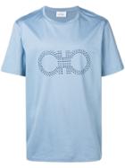 Salvatore Ferragamo Gancio Logo Print T-shirt - Blue