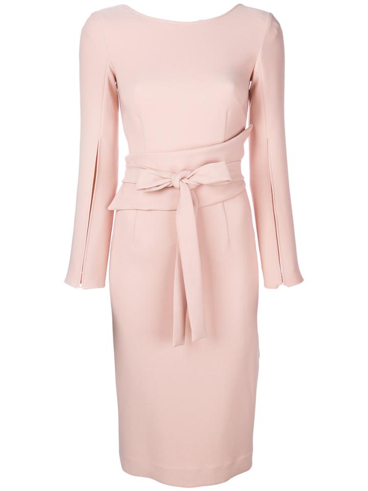 P.a.r.o.s.h. Cummerbund Belt Dress - Pink & Purple