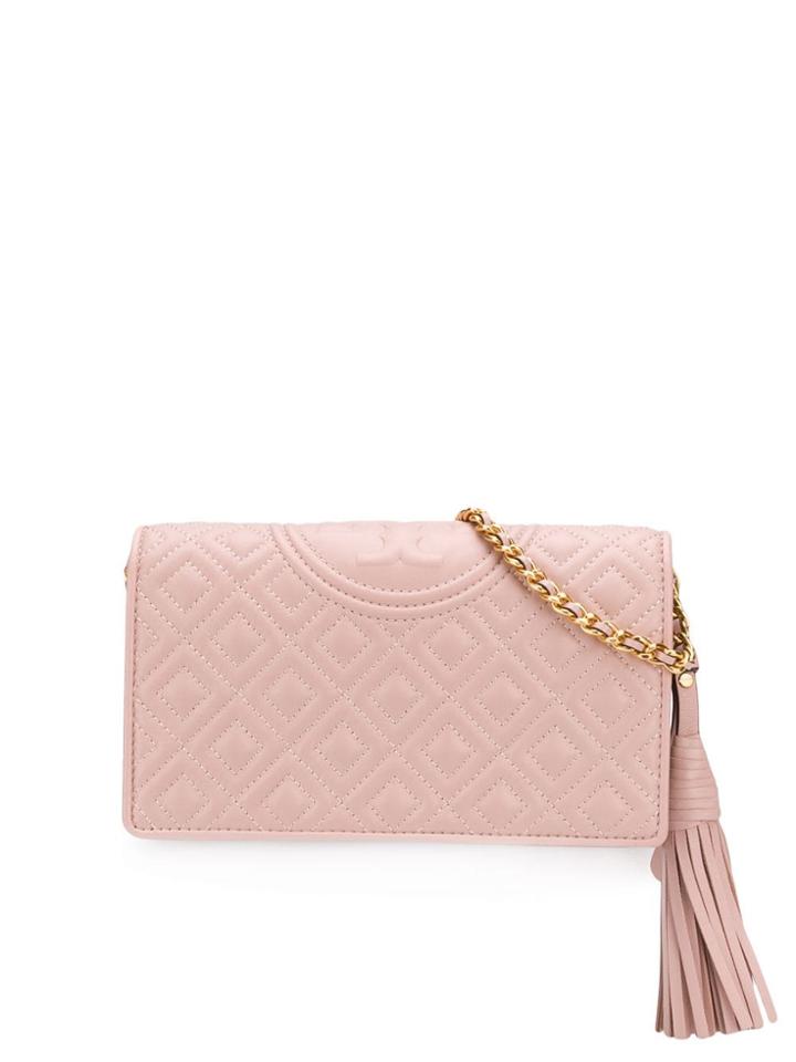 Tory Burch Embossed Logo Crossbody Bag - Pink