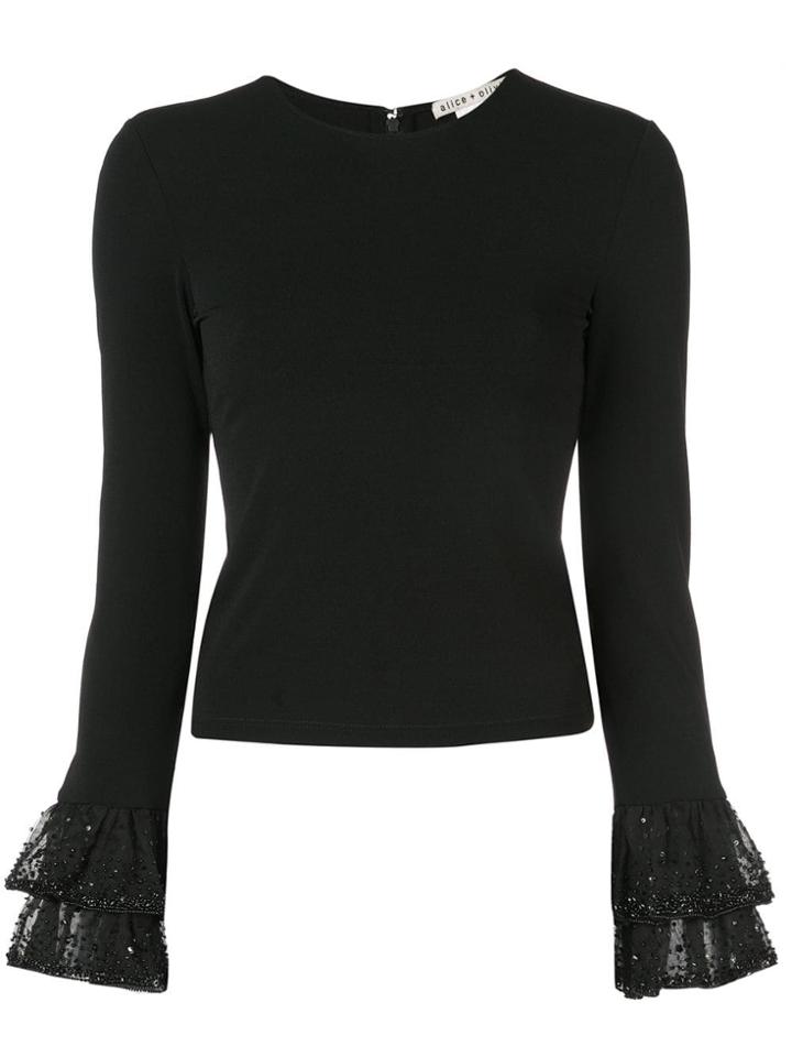 Alice+olivia Tiered Cuff Jacket - Black