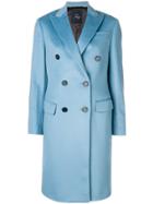 Fay Double Breasted Coat - Blue