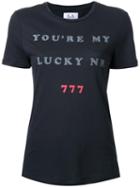 Zoe Karssen 'lucky Nr' T-shirt, Women's, Size: Large, Black, Cotton/modal