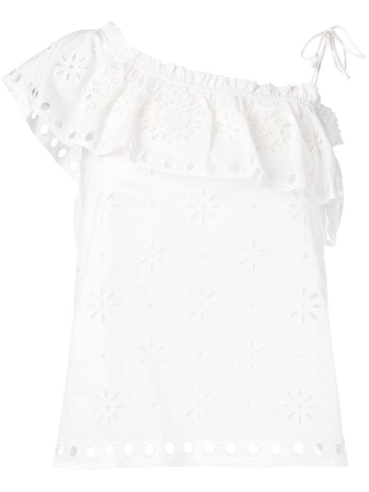 Red Valentino Broderie Anglaise Top - White