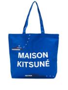 Maison Kitsuné Map Tote Bag - Blue