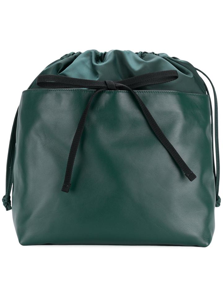 Marni Bow Detail Backpack - Green
