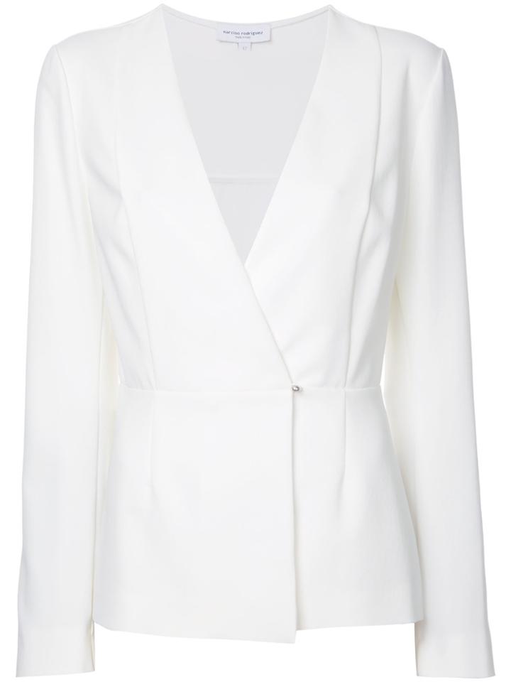 Narciso Rodriguez V-neck Blazer - White