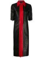Kwaidan Editions Plongee Contrast Stripe Midi Dress - Black
