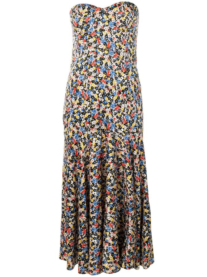 Veronica Beard Floral Print Midi Dress - White