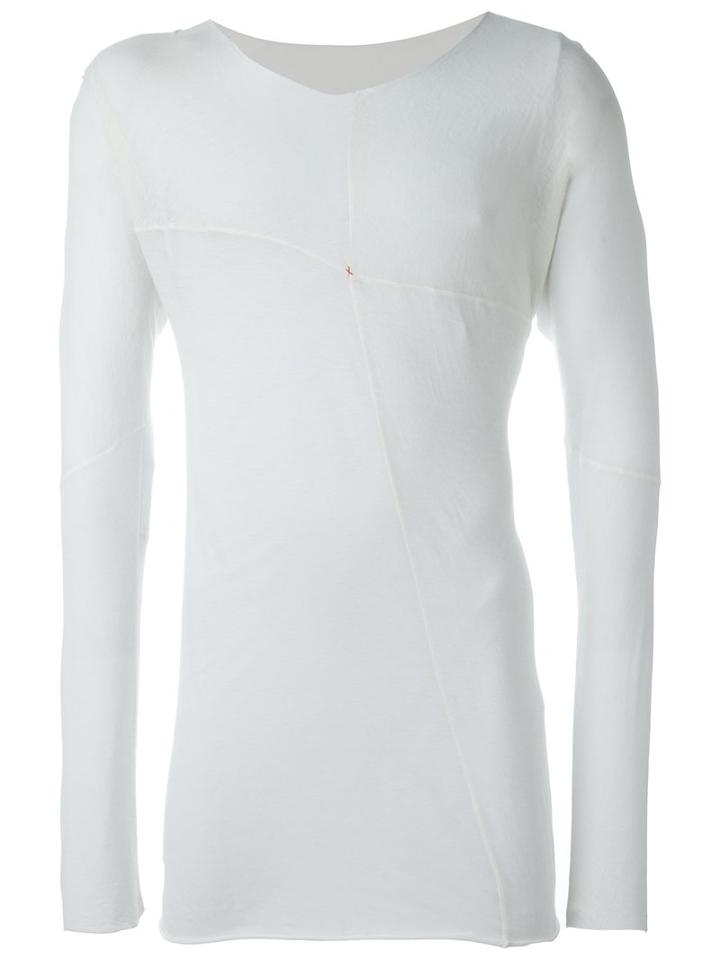 Ma+ - Stitching Detail T-shirt - Men - Cotton - 52, White, Cotton