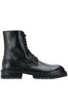 Ann Demeulemeester Lace-up Army Boots - Black