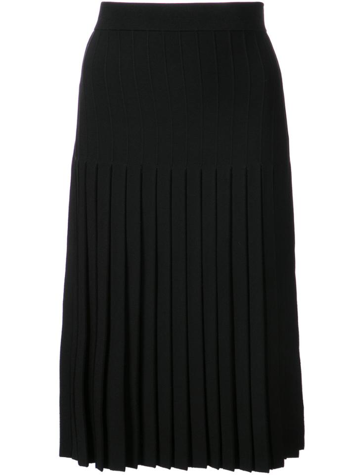 Jonathan Simkhai Pleated Midi Skirt - Black