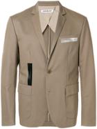 Dirk Bikkembergs Stripe Detailed Blazer - Brown