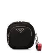 Prada Logo Plaque Bracelet Bag - Black