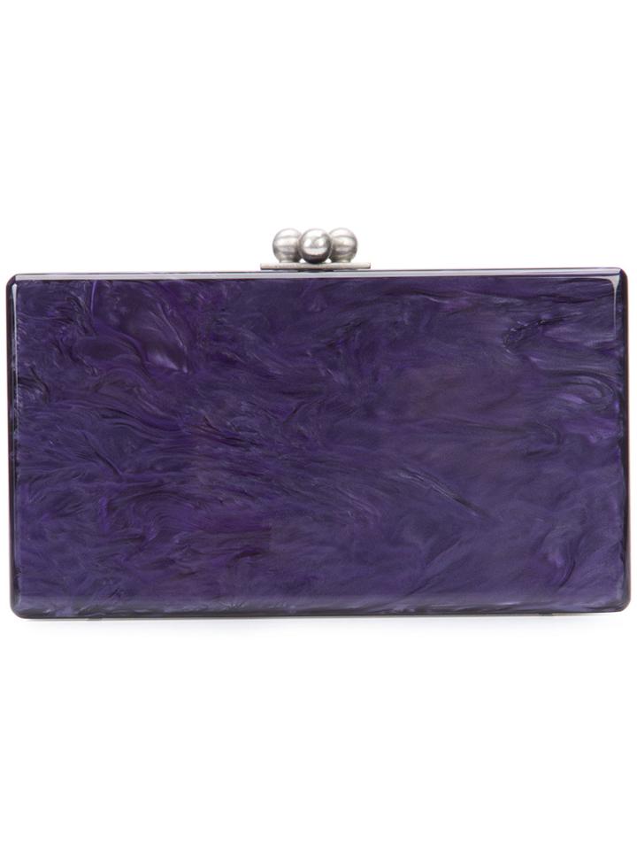 Edie Parker Box Clutch Bag - Pink & Purple
