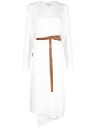 Tibi Midi Wrap Dress - White