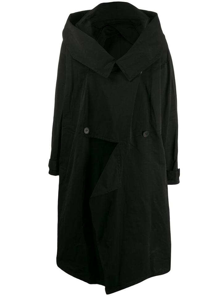 Julius Buttoned Panel Coat - Black