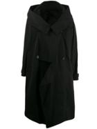Julius Buttoned Panel Coat - Black