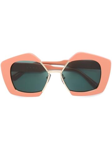 Fendi Eyewear - 'edge' Sunglasses - Women - Acetate/metal (other) - One Size, Pink/purple, Acetate/metal (other)