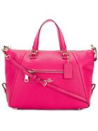 Coach Contrast Stitching Tote Bag, Women's, Pink/purple