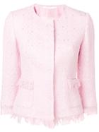 Tagliatore Fitted Tweed Jacket - Pink