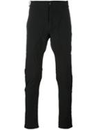 Masnada Slim-fit Stitch Panel Trousers, Men's, Size: 50, Black, Cotton/cashmere/polyimide