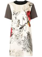 Moncler Bird Print T-shirt Dress - Nude & Neutrals