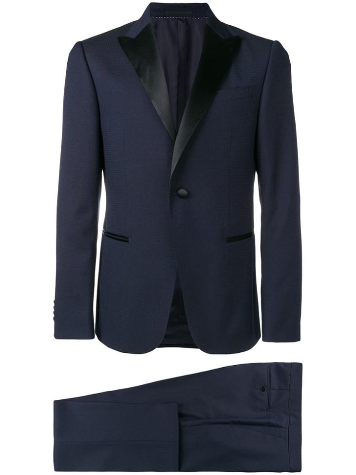 Z Zegna Contrast Lapel Suit - Blue
