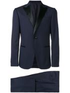 Z Zegna Contrast Lapel Suit - Blue