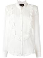 Andrea Bogosian - Ruffled Shirt - Women - Silk - M, Women's, White, Silk