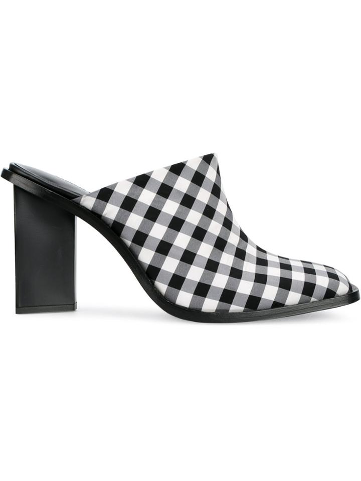Marques'almeida Gingham Mules - Black