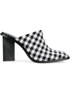 Marques'almeida Gingham Mules - Black