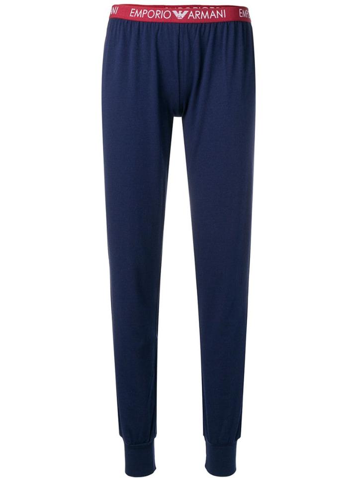 Emporio Armani Banded Joggers - Blue