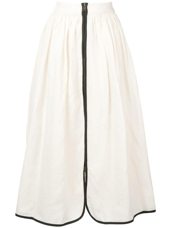 Mara Hoffman Flared Midi Skirt - Neutrals