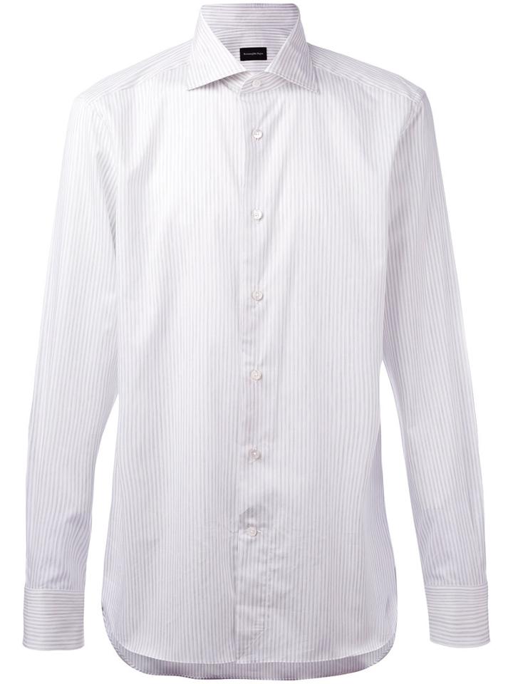Ermenegildo Zegna - Striped Shirt - Men - Cotton - 39, White, Cotton