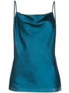 L'agence Silk Cow-neck Top - Blue