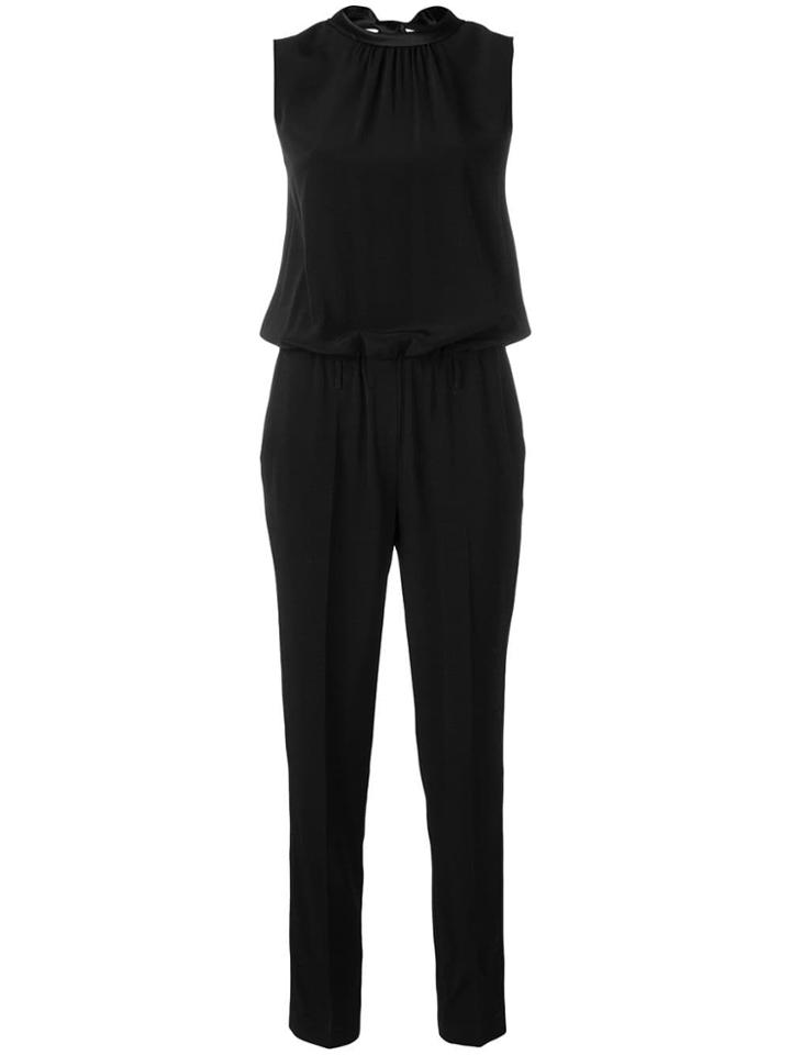 Luisa Cerano Back Bow-tie Jumpsuit - Black