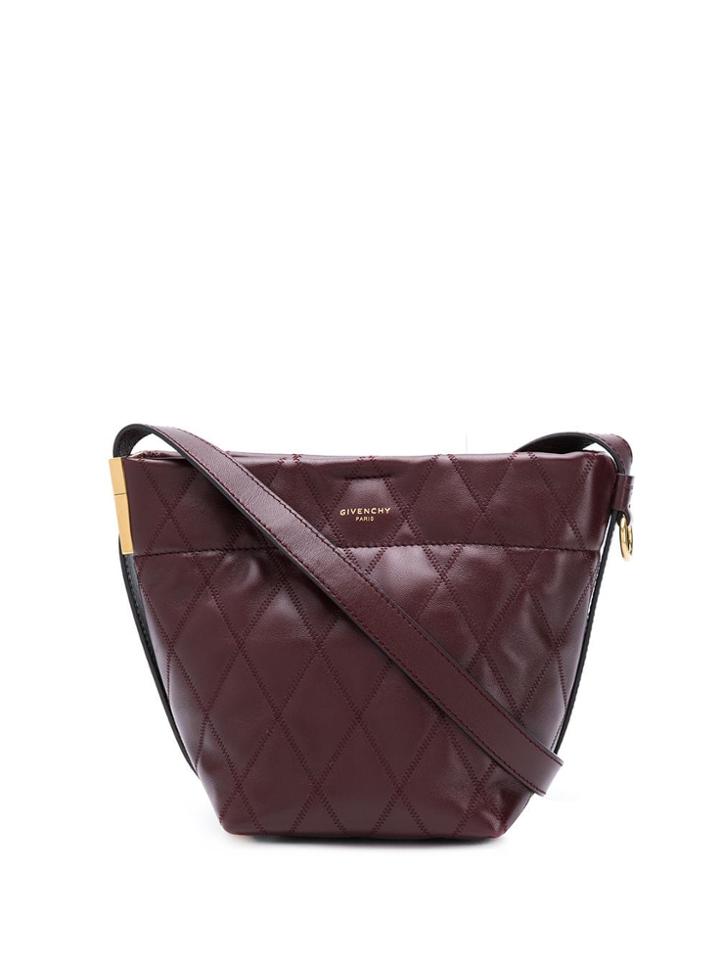 Givenchy Matelassé Leather Bucket Bag - Purple