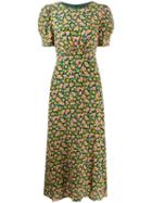 Saloni Bianca Midi Dress - Green