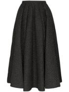 Rosie Assoulin Glitter Polka Dot Full Skirt - Black