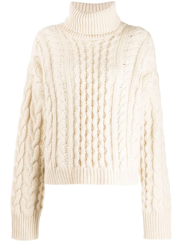 Alanui Cable Knit Jumper - White